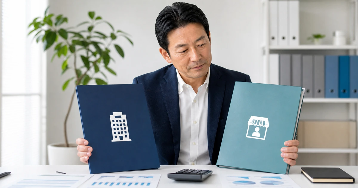 法人と個人事業の2つを比較する経営者