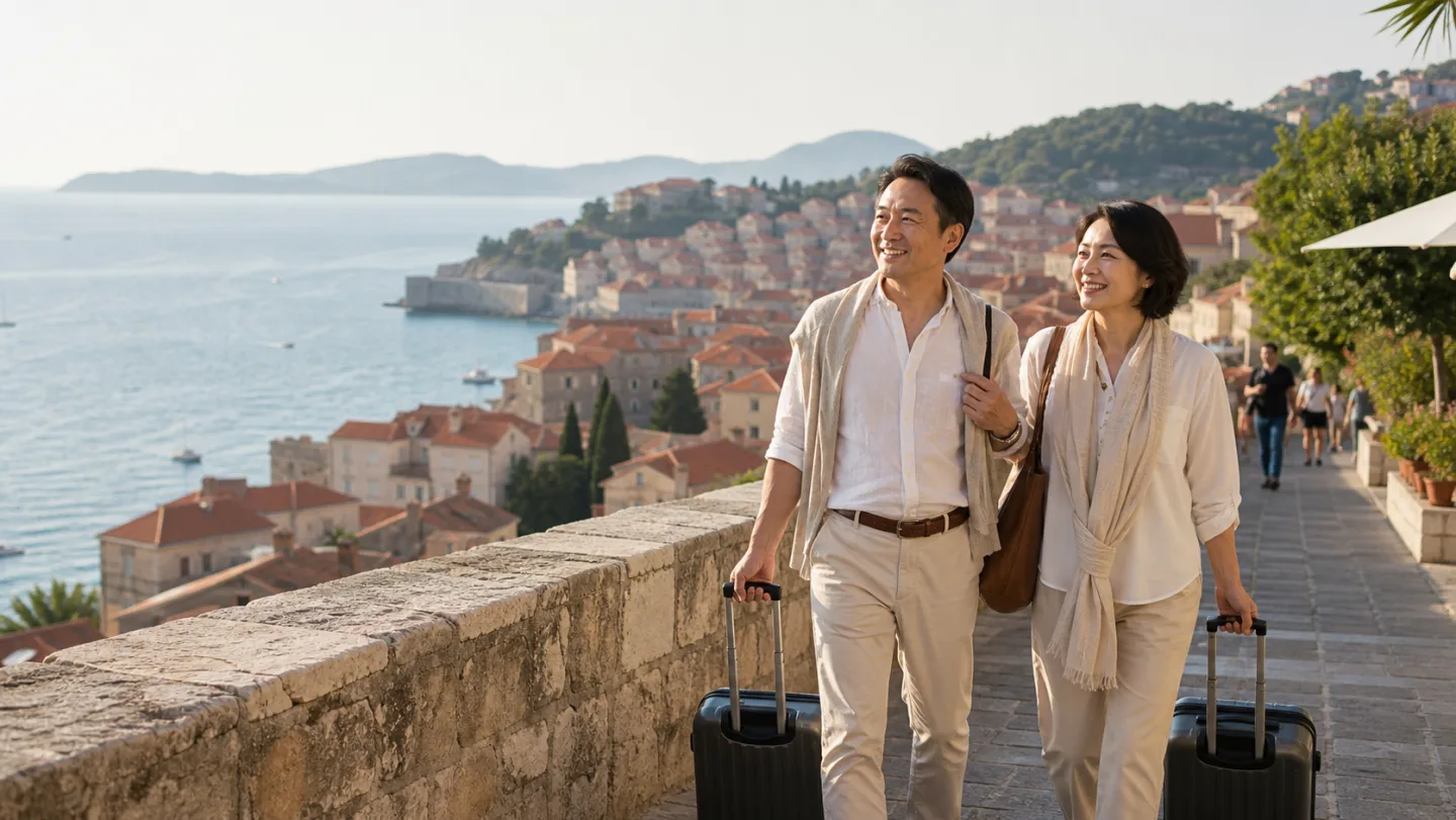 海外旅行を楽しむ経営者夫婦