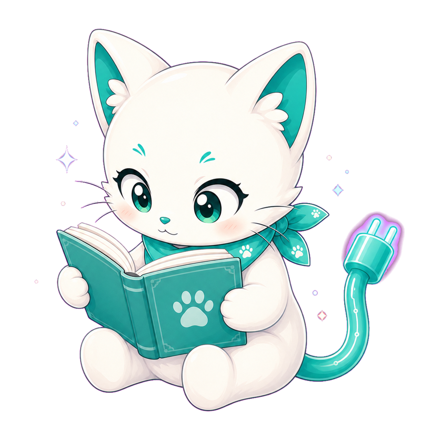 本を読むミライネコ